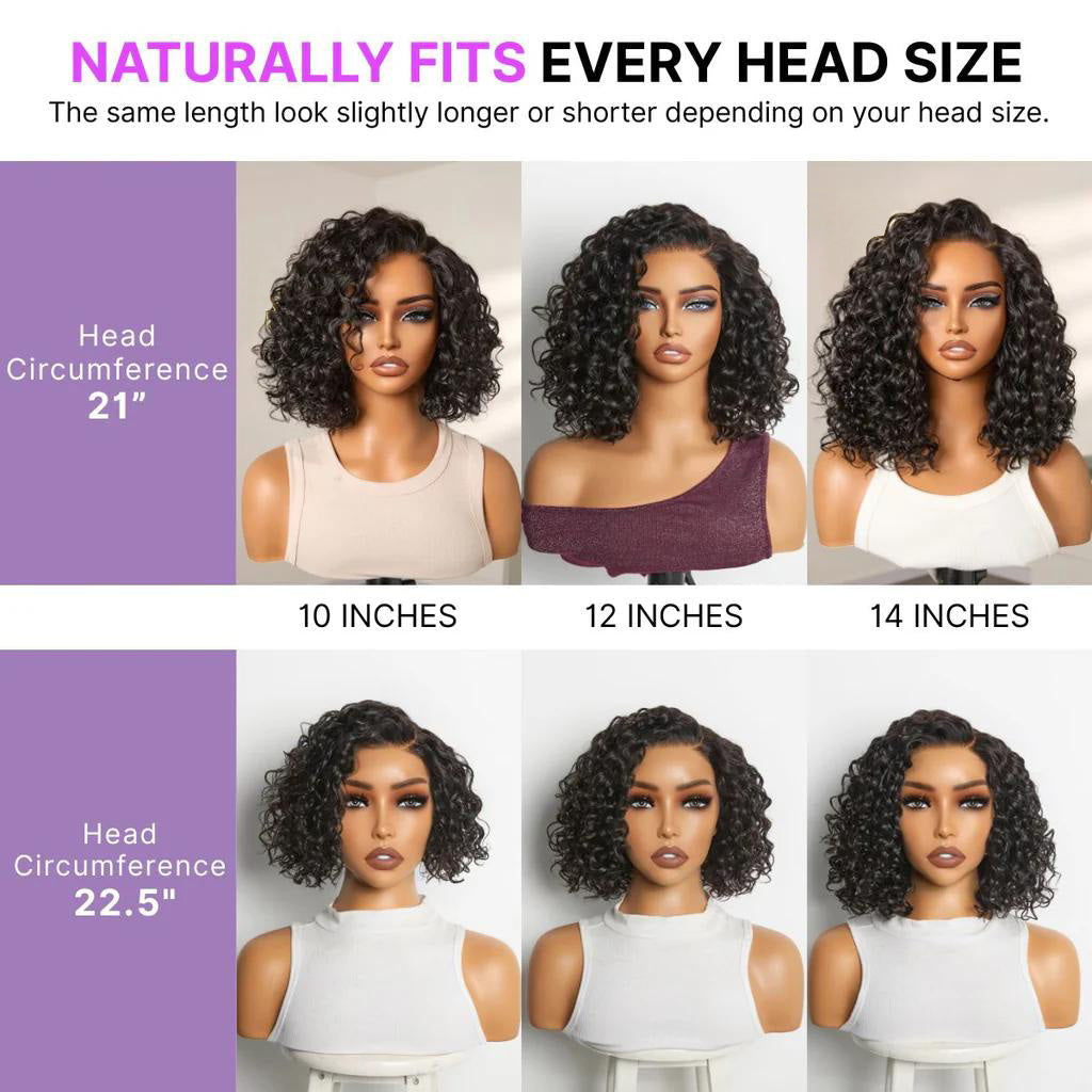 🔥 Last Hour: 79% OFF 🔥Ready-to-Wear Glueless Curly Bob Wig