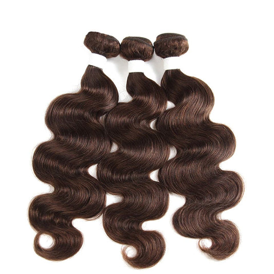 Chocolate Color Brown Body Wave 3 Bundles 100% Virgin Human Hair Extension