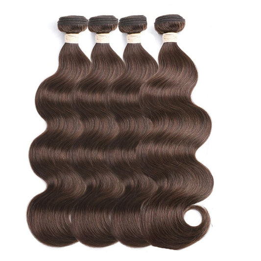 Chocolate Color Brown body wave 4 Bundles 100% Virgin Human Hair Extension